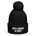 40% CHANCE OF NAPS pom-pom beanie, black