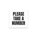 PLEASE TAKE A NUMBER sticky notes