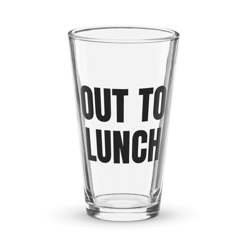 OUT TO LUNCH pint glass