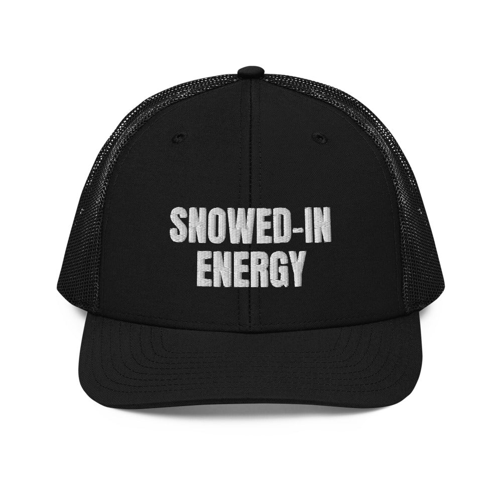 SNOWED-IN ENERGY trucker hat, black