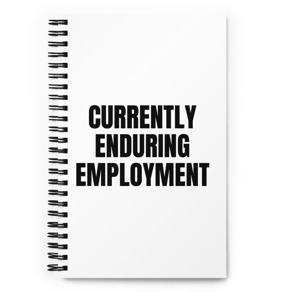 CURRENTLY ENDURING EMPLOYMENT notebook
