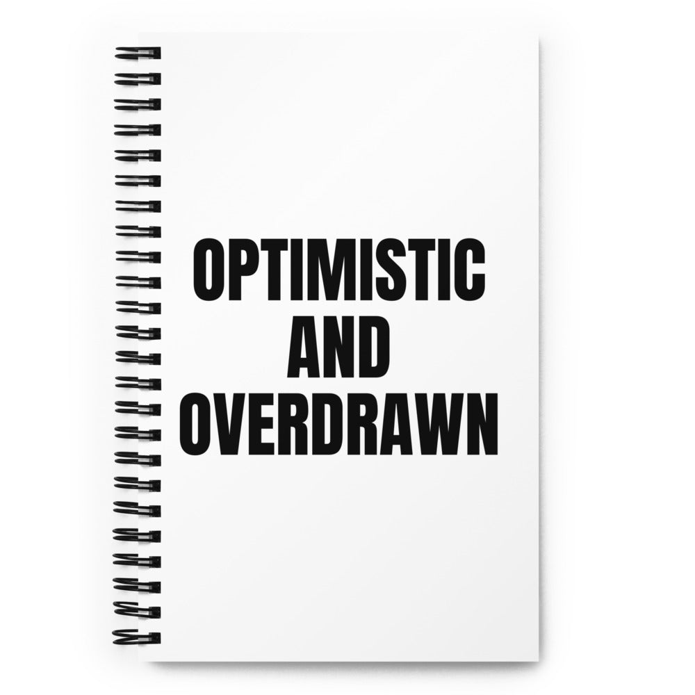 OPTIMISTIC AND OVERDRAWN notebook