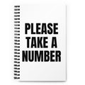 PLEASE TAKE A NUMBER notebook