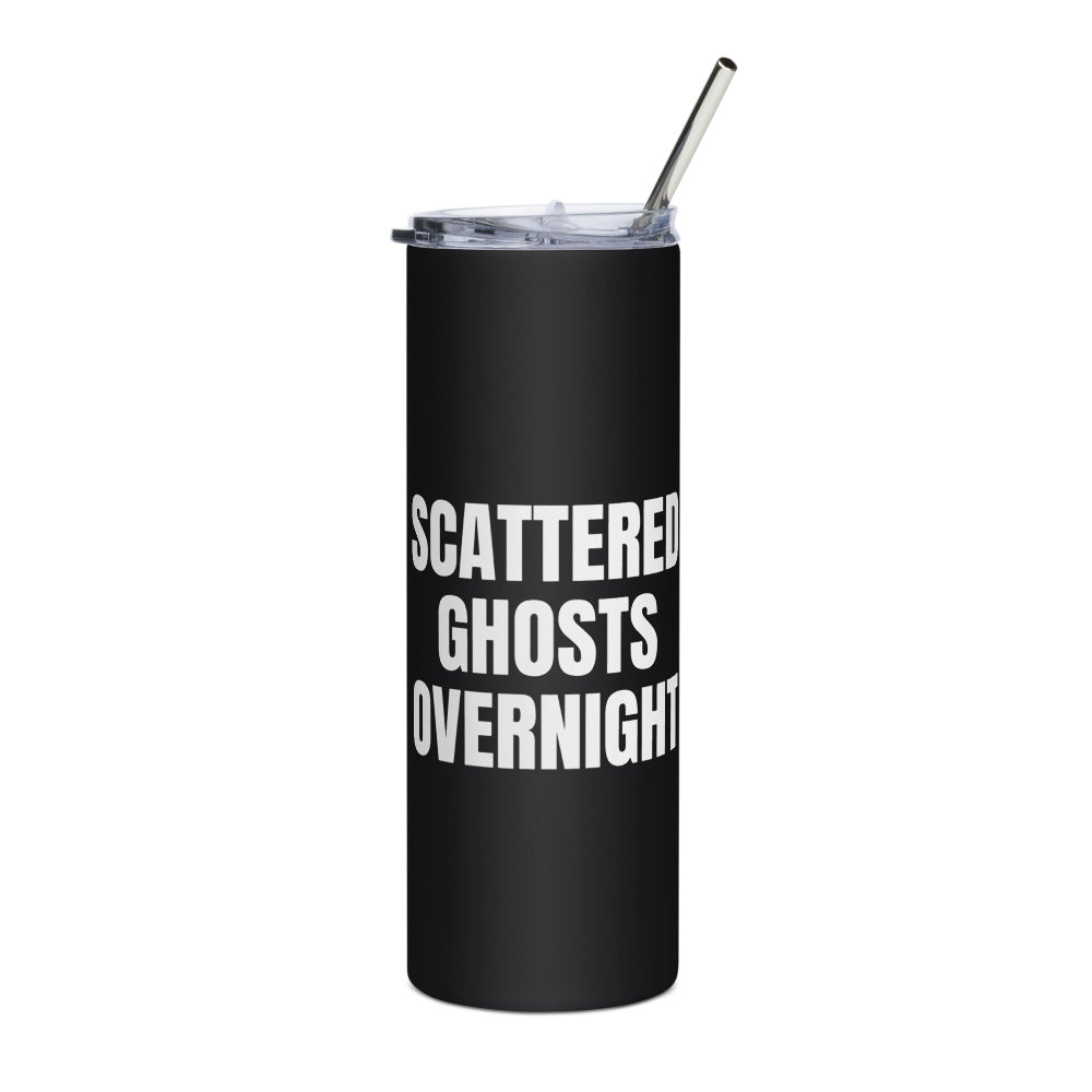 SCATTERED GHOSTS OVERNIGHT steel tumbler, black