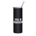 STILL IN ORIENTATION steel tumbler, black