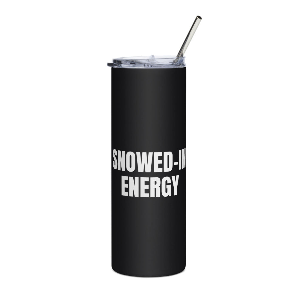 SNOWED-IN ENERGY steel tumbler, black