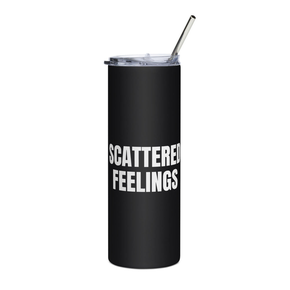 SCATTERED FEELINGS steel tumbler, black