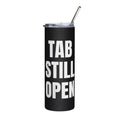 TAB STILL OPEN steel tumbler, black