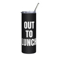 OUT TO LUNCH steel tumbler, black