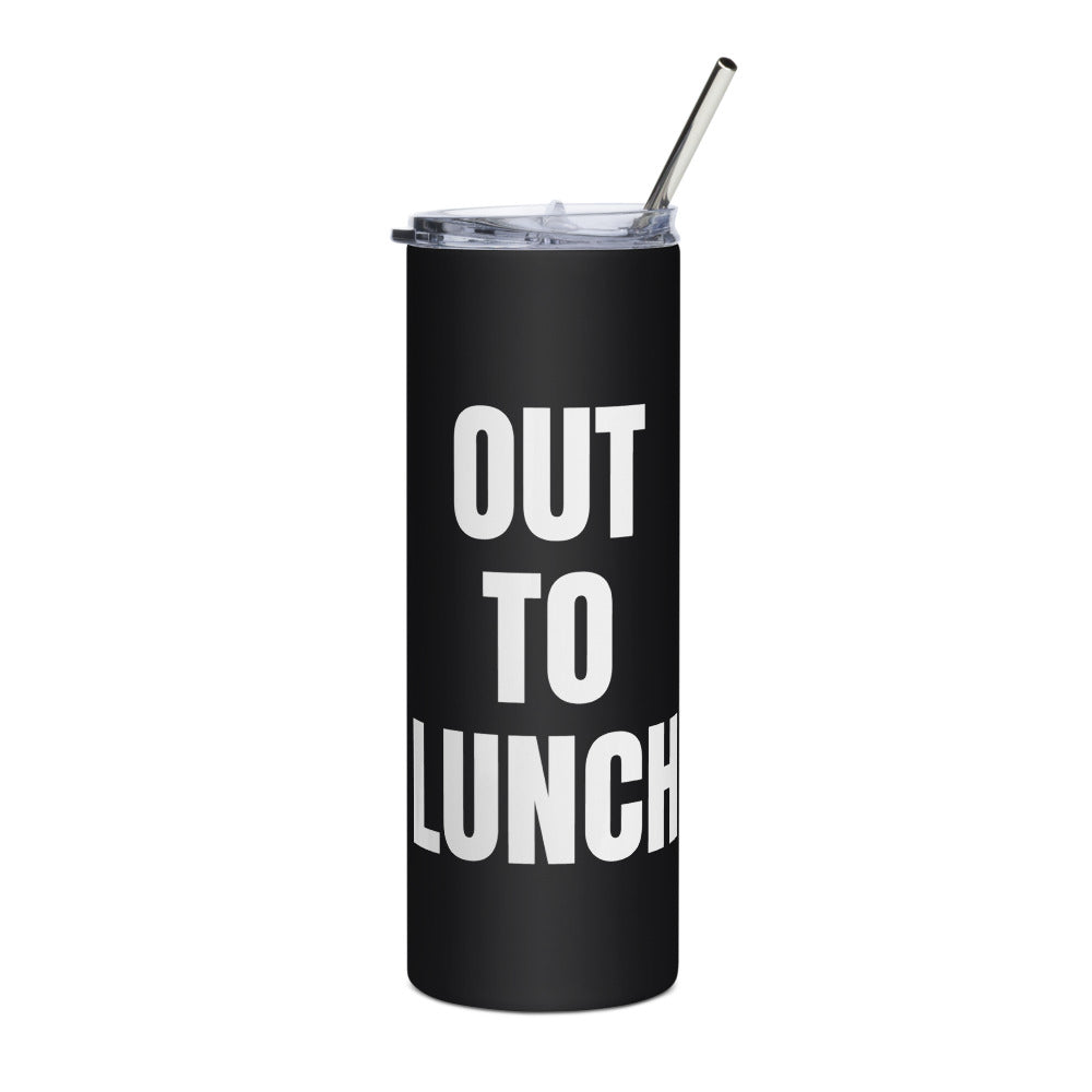 OUT TO LUNCH steel tumbler, black