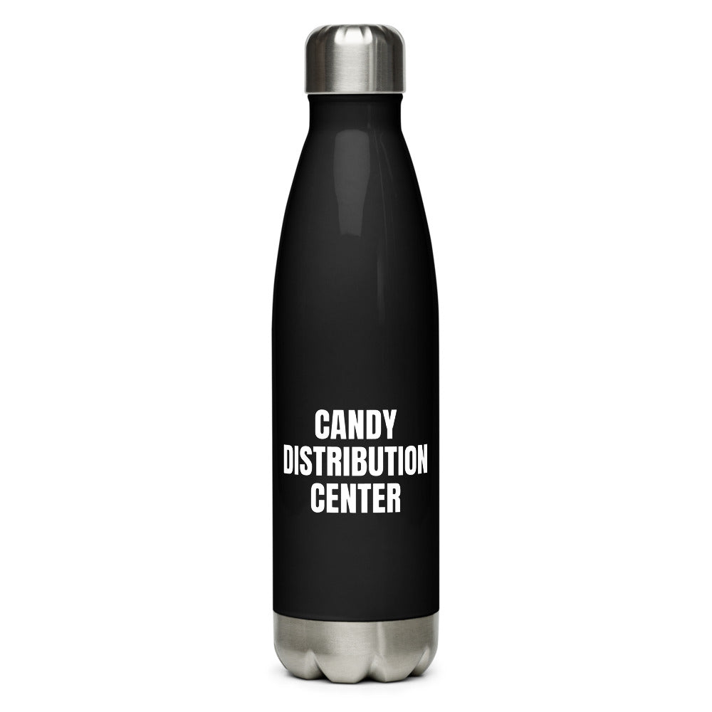 CANDY DISTRIBUTION CENTER water bottle, black
