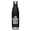FOG ADVISORY: MOSTLY GHOSTS water bottle, black
