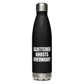 SCATTERED GHOSTS OVERNIGHT water bottle, black