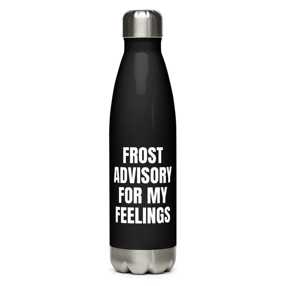 FROST ADVISORY FOR MY FEELINGS water bottle, black