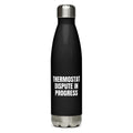 THERMOSTAT DISPUTE IN PROGRESS water bottle, black