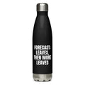 FORECAST: LEAVES, THEN MORE LEAVES water bottle, black