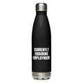 CURRENTLY ENDURING EMPLOYMENT water bottle, black