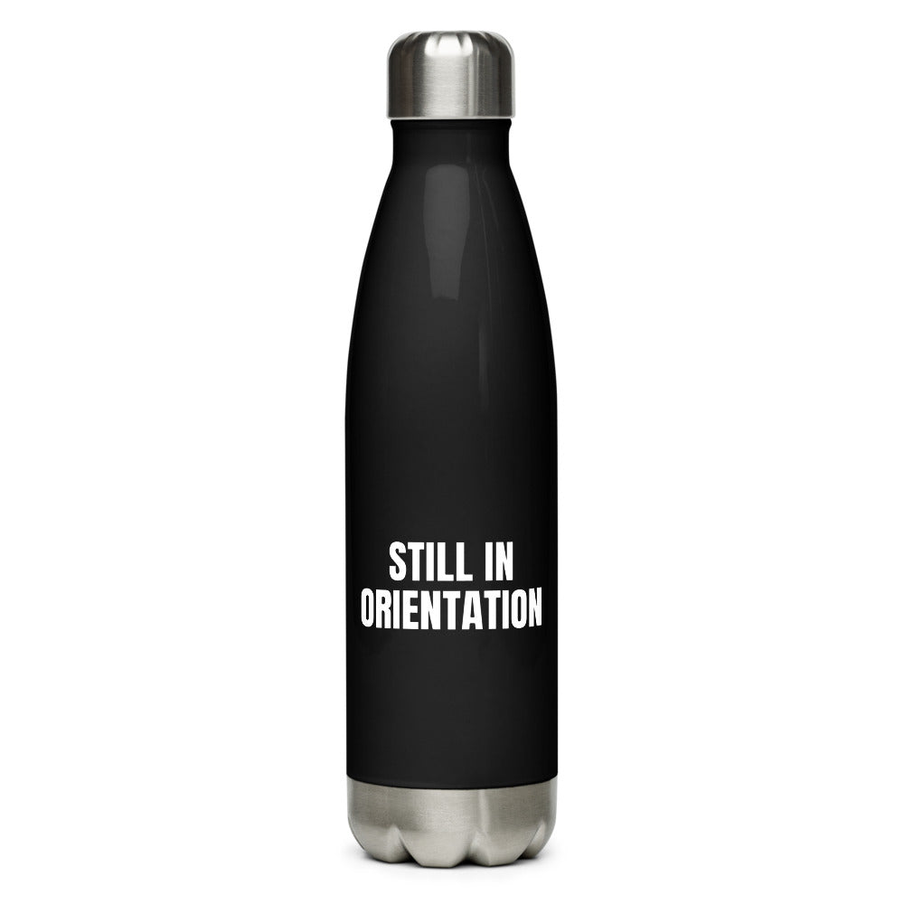 STILL IN ORIENTATION water bottle, black