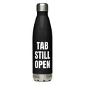 TAB STILL OPEN water bottle, black