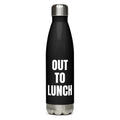 OUT TO LUNCH water bottle, black