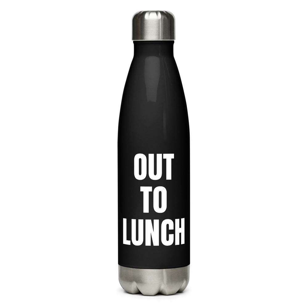 OUT TO LUNCH water bottle, black