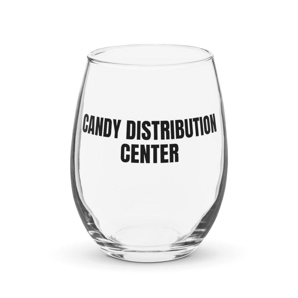 CANDY DISTRIBUTION CENTER stemless wine glass