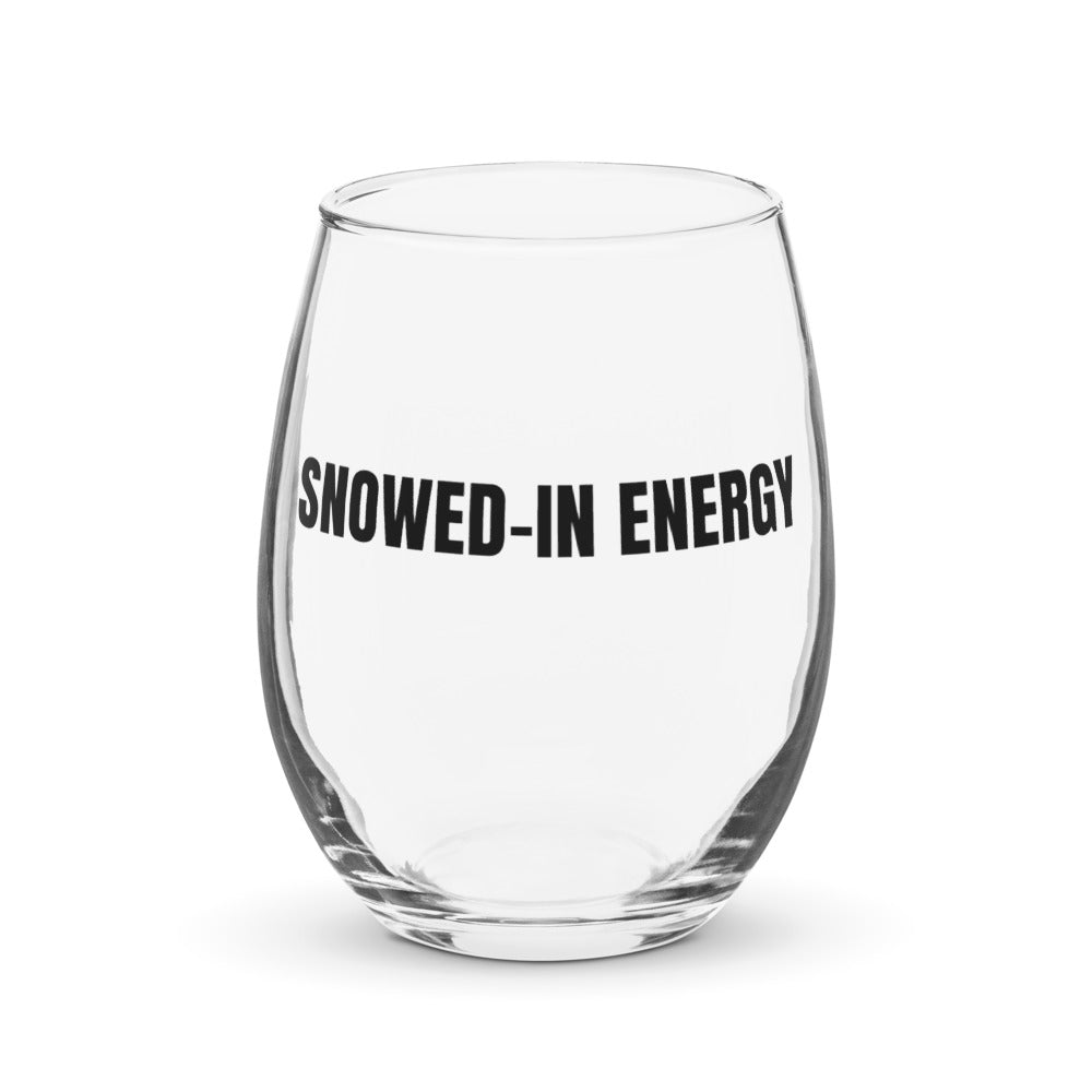 SNOWED-IN ENERGY stemless wine glass
