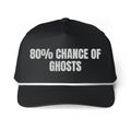 80% CHANCE OF GHOSTS rope cap, black