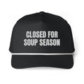 CLOSED FOR SOUP SEASON rope cap, black