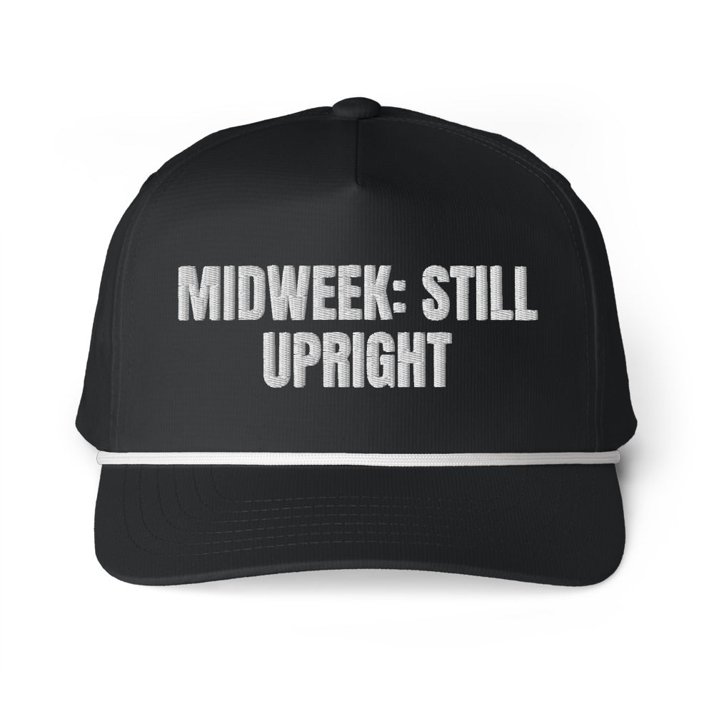 MIDWEEK: STILL UPRIGHT rope cap, black