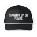 SHOWING UP ON FUMES rope cap, black