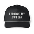 I BROUGHT MY OWN BAG rope cap, black