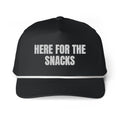 HERE FOR THE SNACKS rope cap, black