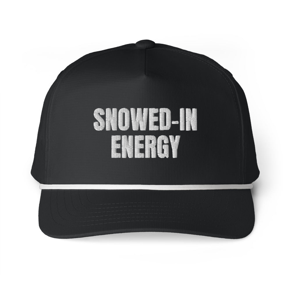 SNOWED-IN ENERGY rope cap, black