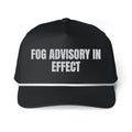 FOG ADVISORY IN EFFECT rope cap, black