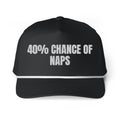 40% CHANCE OF NAPS rope cap, black