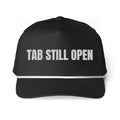 TAB STILL OPEN rope cap, black