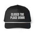 CLOSED THE PLACE DOWN rope cap, black