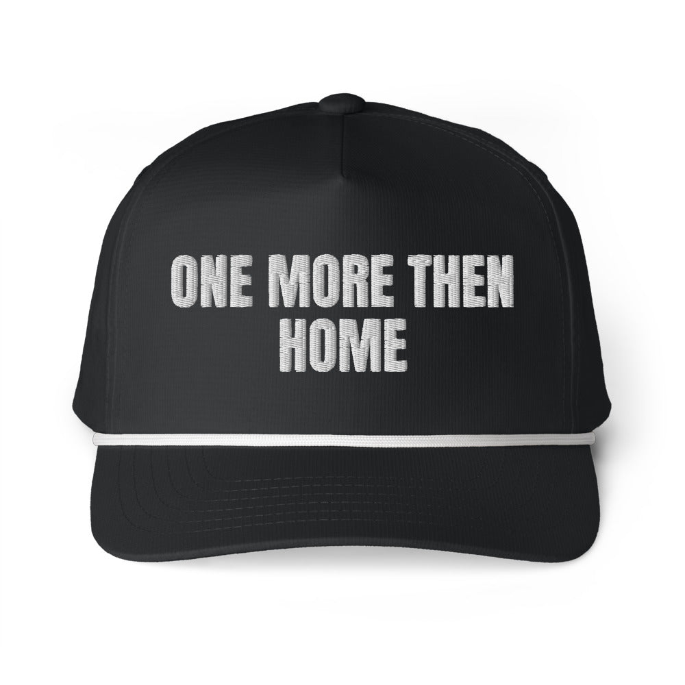 ONE MORE THEN HOME rope cap, black