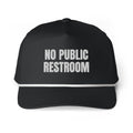 NO PUBLIC RESTROOM rope cap, black