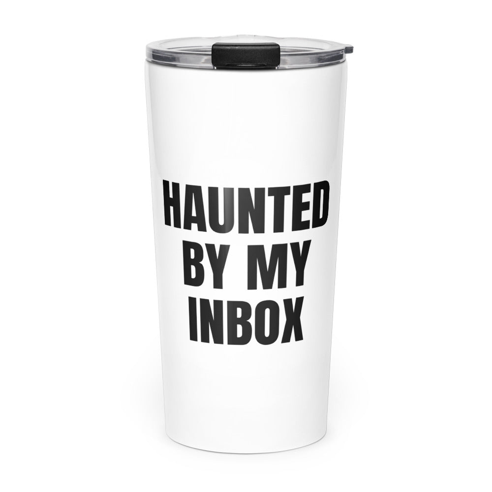 HAUNTED BY MY INBOX skinny tumbler