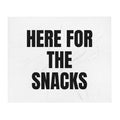 HERE FOR THE SNACKS throw blanket
