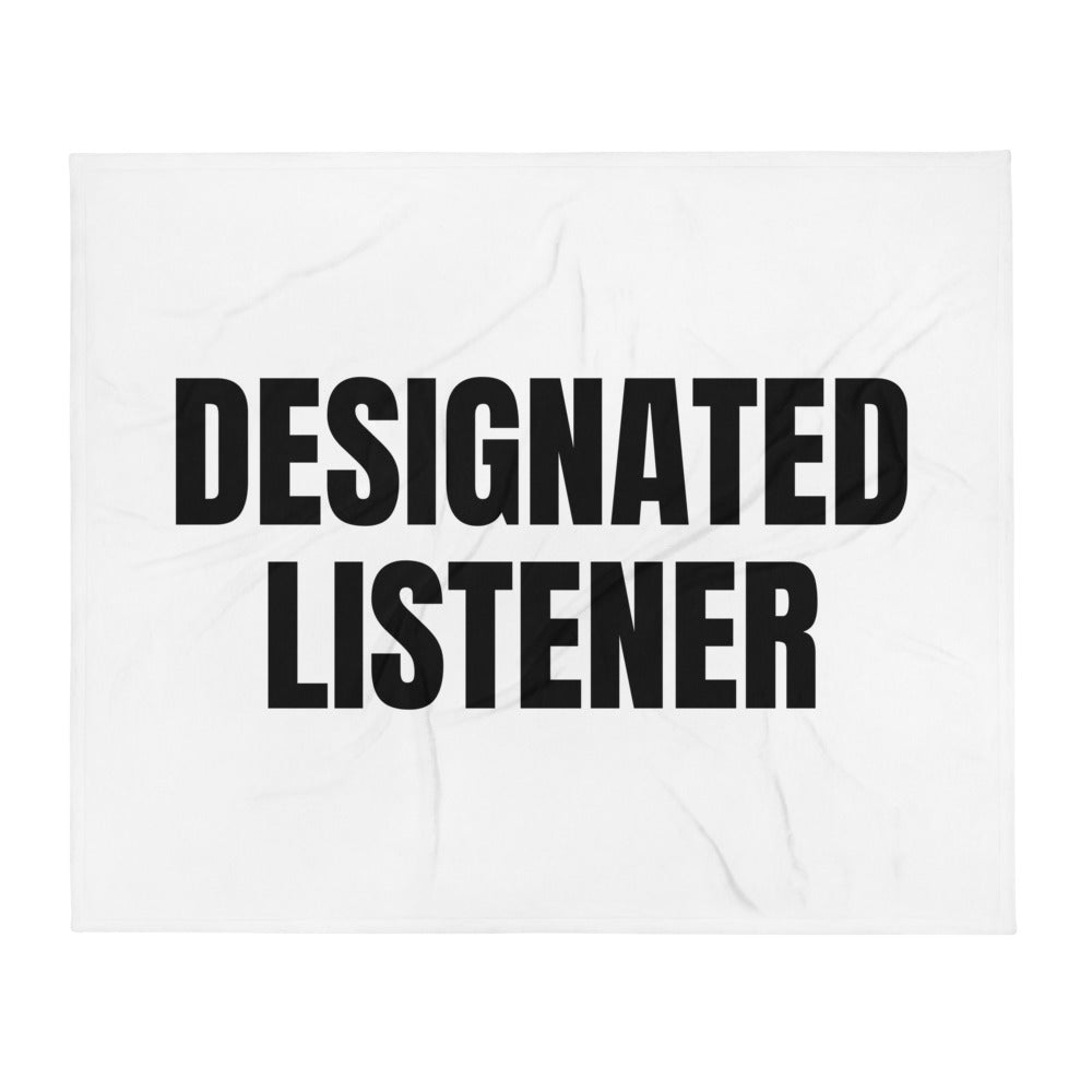 DESIGNATED LISTENER throw blanket