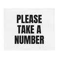 PLEASE TAKE A NUMBER throw blanket