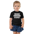 WEEKEND COUNTDOWN IN EFFECT toddler tee, black