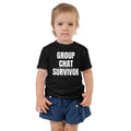 GROUP CHAT SURVIVOR toddler tee, black
