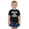 HERE FOR THE SNACKS toddler tee, black