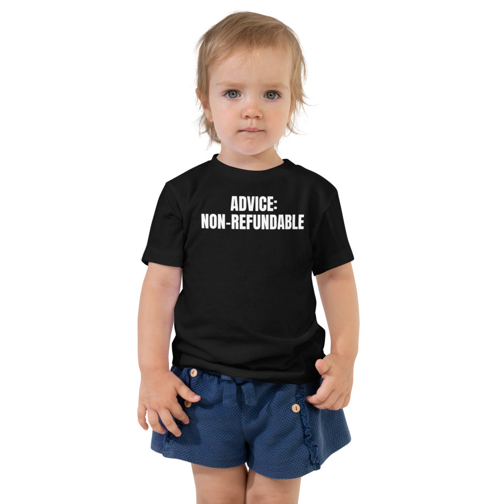 ADVICE: NON-REFUNDABLE toddler tee, black