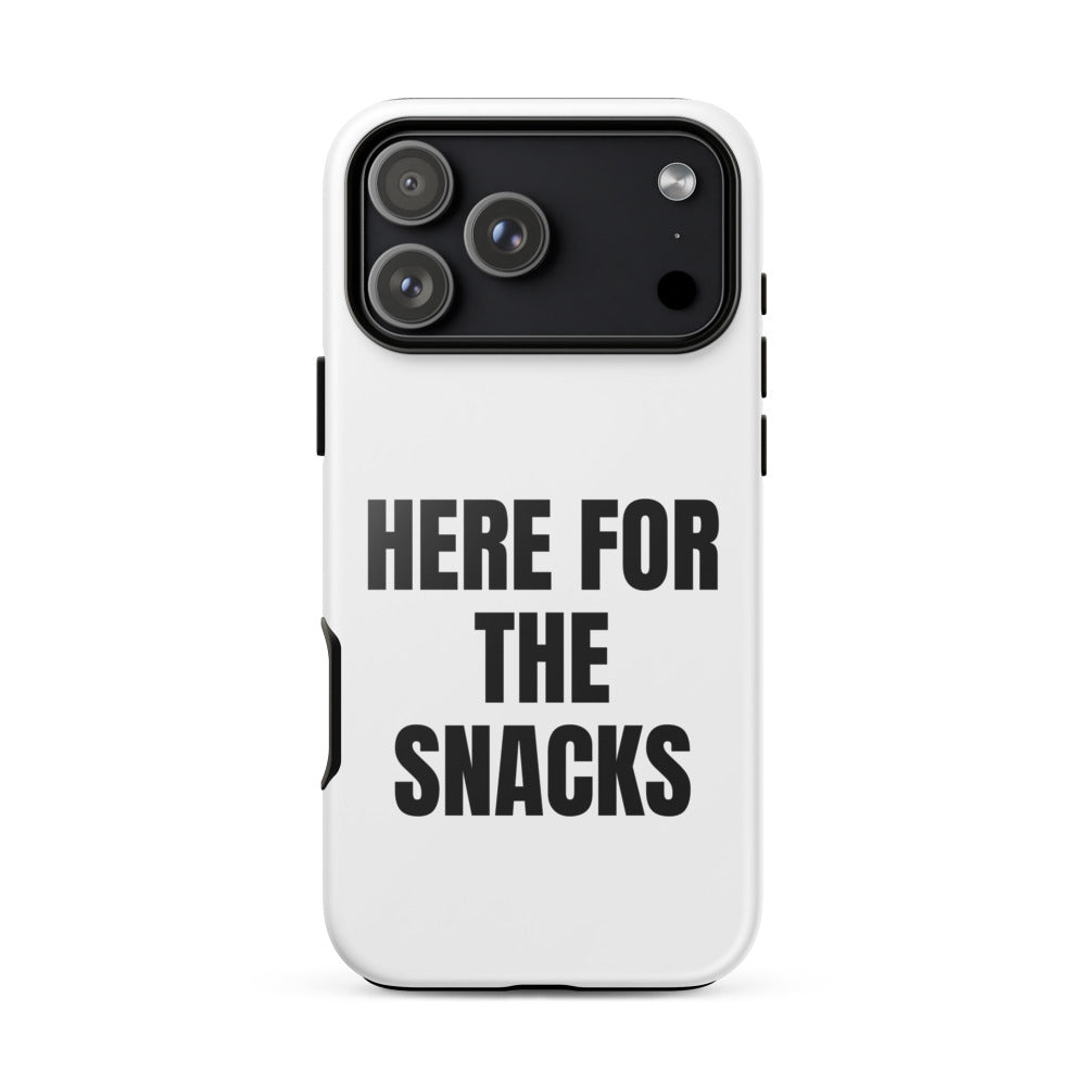 HERE FOR THE SNACKS iphone case
