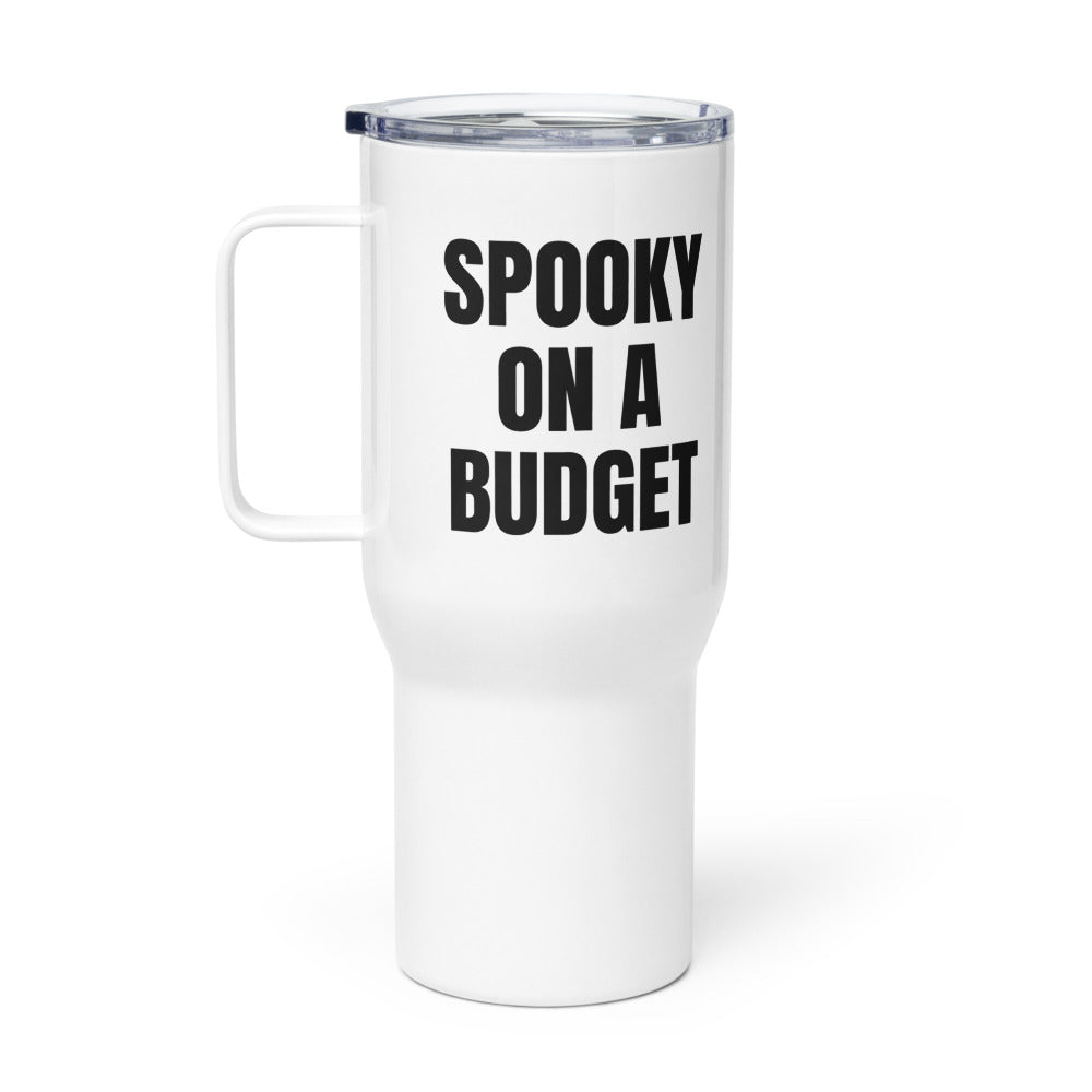 SPOOKY ON A BUDGET travel mug